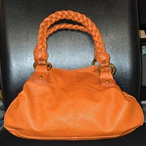 Aldo Orange Hobo Bag with Braided Handle